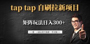 taptap拉新自刷项目，一个新用户14元，矩阵玩法日入300+-糊涂帮