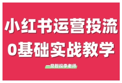 小红书运营投流，小红书广告投放从0到1的实战课，学完即可开始投放-糊涂帮