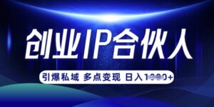 云帆·创业ip合伙人打造3.0，从0到1教你做网创，实现月入过W-糊涂帮