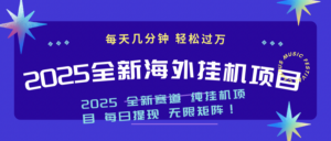 2025最新海外挂机项目：每天几分钟，轻松月入过万-糊涂帮