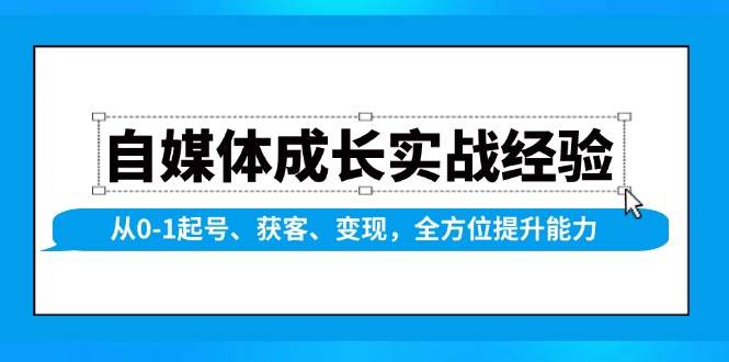自媒体成长实战经验，从0-1起号、获客、变现，全方位提升能力-糊涂帮