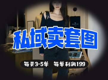 私域卖套图每天3-5单，每单利润99-糊涂帮