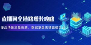 直播间全链路增长攻略，爆品场景流量拆解，数据复盘店铺霸榜实战-糊涂帮