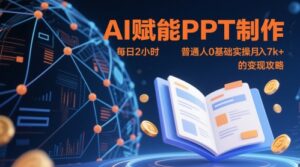 AI赋能PPT制作，每日2小时，普通人0基础实操月入7k+ 的变现攻略-糊涂帮