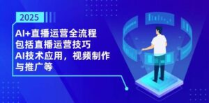 2025AI+直播运营全流程,包括直播运营技巧,AI技术应用,视频制作与推广等-糊涂帮