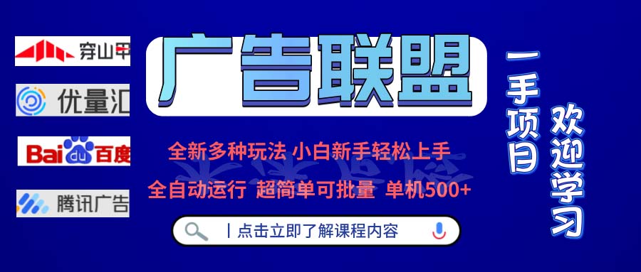 广告联盟 全新多种玩法 单机500+  全自动运行  可批量运行-糊涂帮