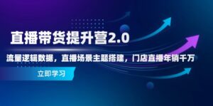 直播带货提升营2.0：流量逻辑数据，直播场景主题搭建，门店直播年销千万-糊涂帮
