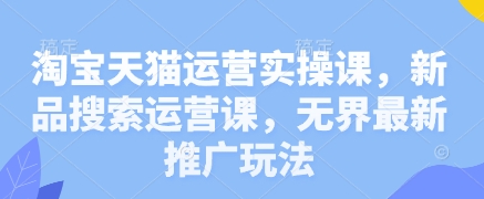 淘宝天猫运营实操课，新品搜索运营课，无界最新推广玩法-糊涂帮