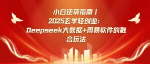 小白逆袭指南，2025玄学轻创业：Deepseek大数据+周易算法的融合玩法-糊涂帮