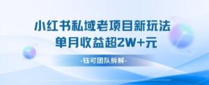 小红书私域项目新玩法，单月变现过W+-糊涂帮