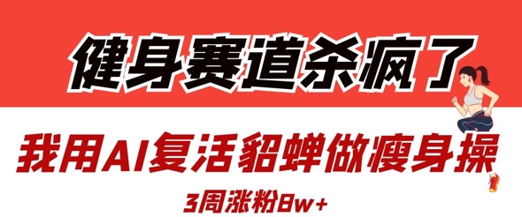 健身赛道杀疯了？我用AI复活貂蝉做瘦身操，3周涨粉8W-糊涂帮