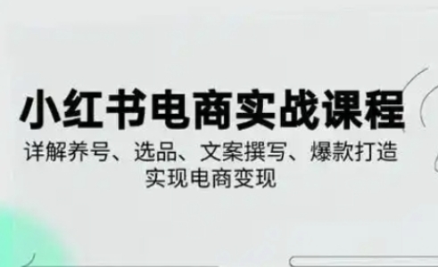 小红书从0-1实操课(2023-2025)，详解养号、选品、文案撰写、爆款打造实现电商变现-糊涂帮