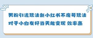 男粉引流玩法(新)，玩法友好做的好当天就能变现-糊涂帮
