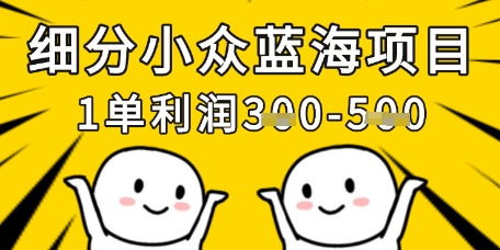 细分小众蓝海项目，一单利润3张，每月收入稳定过1w+-糊涂帮