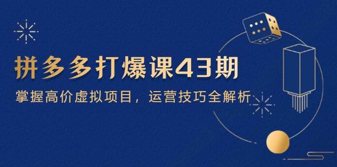 拼多多打爆课第 43 期，掌握高价虚拟项目，运营技巧全解析（15节）-糊涂帮