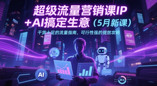 超级流量营销课IP+AI搞定生意（5月新课）干货十足的流量指南，可行性强的提效攻略-糊涂帮