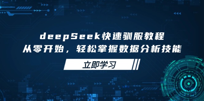 deepSeek快速驯服教程，从零开始，轻松掌握数据分析技能-糊涂帮