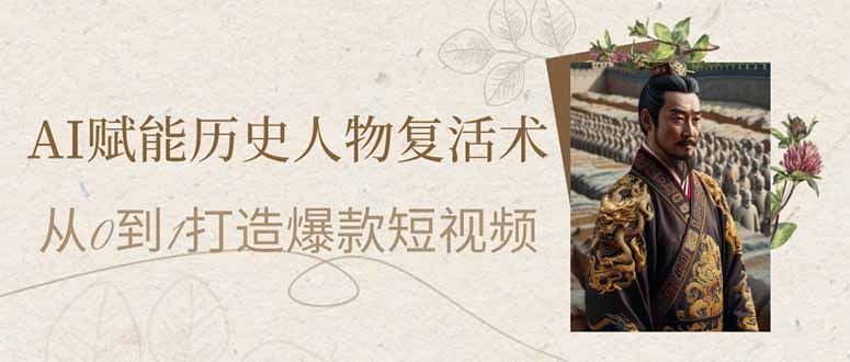 AI赋能历史人物复活术：从0到1打造爆款短视频-糊涂帮
