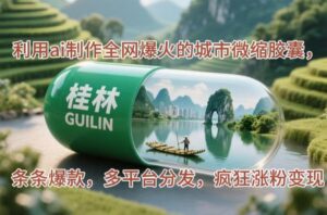 利用ai制作全网爆火的城市微缩胶囊，条条爆款，多平台分发，疯狂涨粉变现-糊涂帮