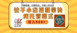 快手小店托管带货 2025新风口 批量自动剪辑爆款 月入5000+ 上不封顶-糊涂帮