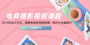 电商摄影视频课程，从PS到设计方法，掌握电商短视频拍摄，制作大流量图片-糊涂帮