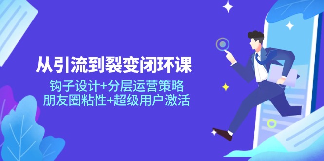 从引流到裂变闭环课：钩子设计+分层运营策略，朋友圈粘性+超级用户激活-糊涂帮