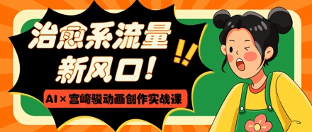 治愈系流量新风口，AI+宫崎骏动画创作实战课，从0到1打造爆款视频-糊涂帮
