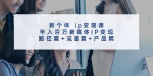 新个体ip变现课，年入百万新媒体IP变现，路径篇+流量篇+产品篇-糊涂帮