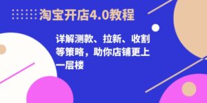 淘宝开店4.0教程，详解测款、拉新、收割等策略，助你店铺更上一层楼-糊涂帮