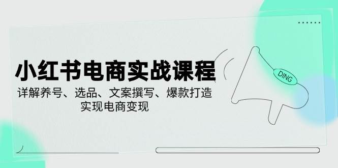 小红书电商实战课程，详解养号、选品、文案撰写、爆款打造，实现电商变现-糊涂帮