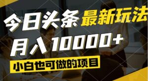 今日头条最新风口,视频掘金,小白也可月入过万,可以矩阵操作-糊涂帮
