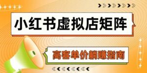 小红书虚拟店矩阵,AI铺货/笔记狂怼/选品搬运/自动发货,高客单价躺赚指南-糊涂帮