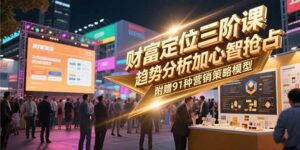 财富定位三阶课，趋势分析加心智抢占，附赠91种营销策略模型-糊涂帮