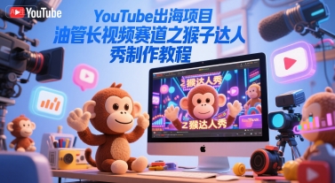 YouTube出海项目,油管长视频赛道之猴子达人秀制作教程-糊涂帮