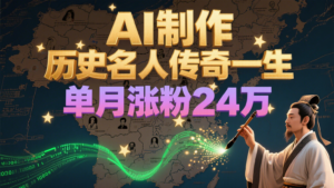 暴力起号!用AI制作历史名人传奇一生,单月涨粉24万,涨粉+变现赛道黑马来了-糊涂帮