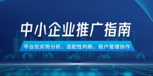中小企业竞价推广指南，平台优劣势分析，适配性判断，账户管理协作-糊涂帮