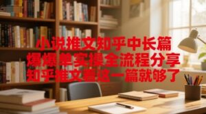 小说推文知乎中长篇爆单实操全流程分享，知乎推文看这一篇就够了-糊涂帮