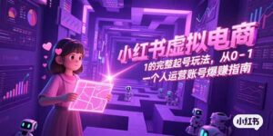 小红书虚拟电商，从0-1的完整起号玩法，一个人运营账号爆赚指南-糊涂帮
