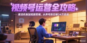2025视频号运营全攻略，推流机制加短剧剪辑，从养号到日销34万实战-糊涂帮