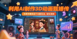 利用AI制作3D动画甄嬛传，流量爆了，手把手教你这个AI新玩法，轻松涨粉-糊涂帮