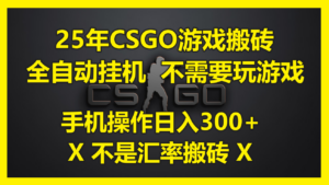 25年CSGO游戏搬砖，全自动挂机，不需要玩游戏，手机操作日入300+。(不…-糊涂帮