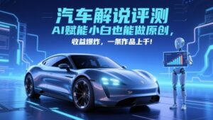 抖音汽车解说评测赛道，AI赋能小白也能做原创，收益爆炸，一条作品上千-糊涂帮