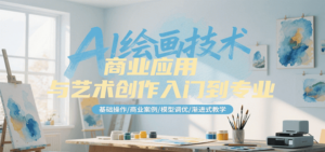 AI绘画技术商业应用与艺术创作入门到专业,基础操作/商业案例/模型调优/渐进式教学-糊涂帮