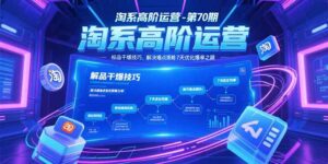 淘系高阶运营-第70期，标品干爆技巧，解决难点策略，大佬操盘方法-糊涂帮