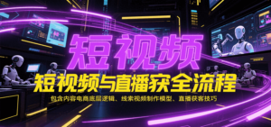 短视频与直播获客全流程，包含内容电商底层逻辑、线索视频制作模型、直播获客技巧-糊涂帮