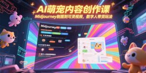 AI萌宠内容创作课，Midjourney制图到可灵视频，数字人带货玩法-糊涂帮