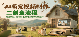 AI萌宠视频制作二创全流程，实现从AI创作到电商变现的完整闭环-糊涂帮