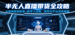 半无人直播带货全攻略：AI音咖智能配音+数字人出镜，解决账号矩阵与平台违规难题-糊涂帮
