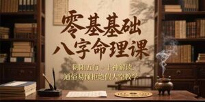 零基础八字命理课，阴阳五行+十神解读，通俗易懂拒绝假大空教学-糊涂帮