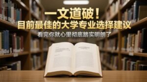 付费文章：一文道破！目前最佳的大学专业选择建议，看完你就心里彻底踏实明朗了-糊涂帮